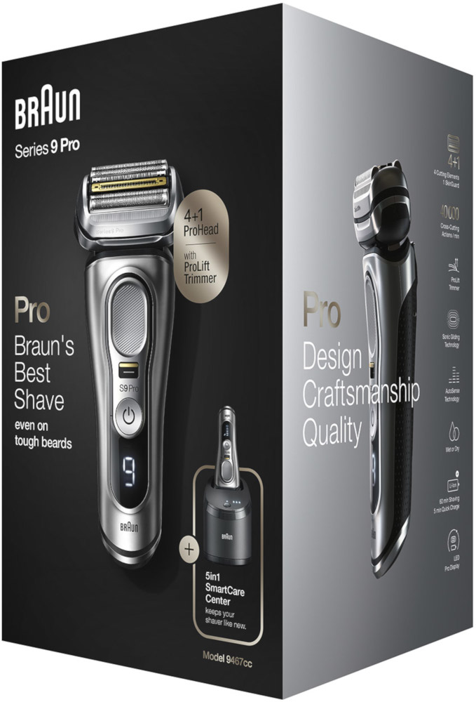 BRAUN Rasoir Series 9 Pro Wet & Dry Silver (9467CC)