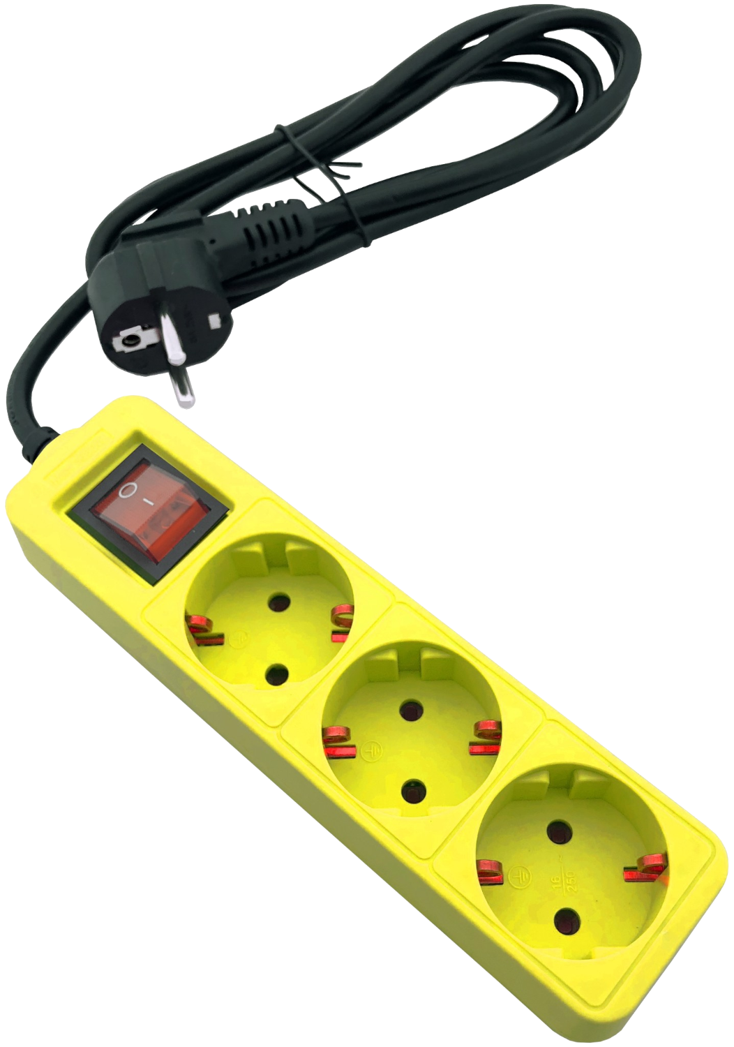 ENTAC 3-as elosztó kapcsolóval 1,5m sárga (ESEG3-1.5-SW-Y)