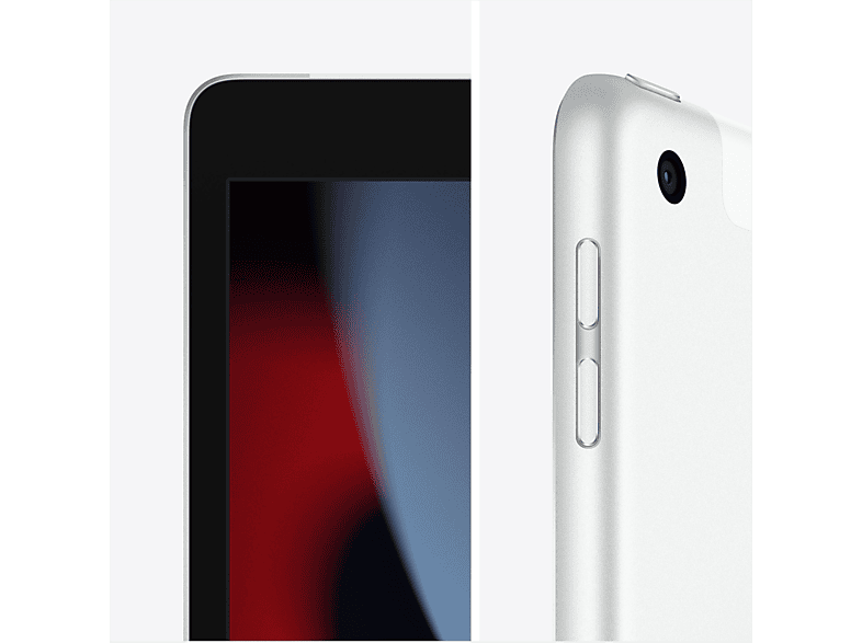 APPLE iPad Wi-Fi + Cellular (9. Generation 2021), Tablet, 256 GB, 10,2 Zoll, Silber