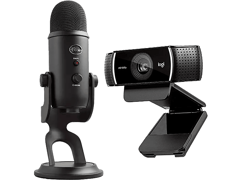 LOGITECH G Bundle, Yeti, Premium USB-Mikrofon, Schwarz + C922 Pro Full-HD-Webcam, Schwarz; Streaming Mikrofon / Webcam