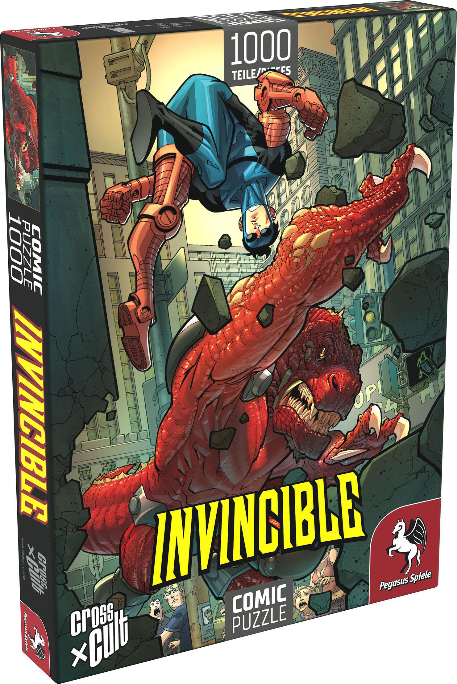 PEGASUS SPIELE Puzzle: Invincible Mehrfarbig Dinosaurus), Puzzle vs. Teile 1.000 (Invincible