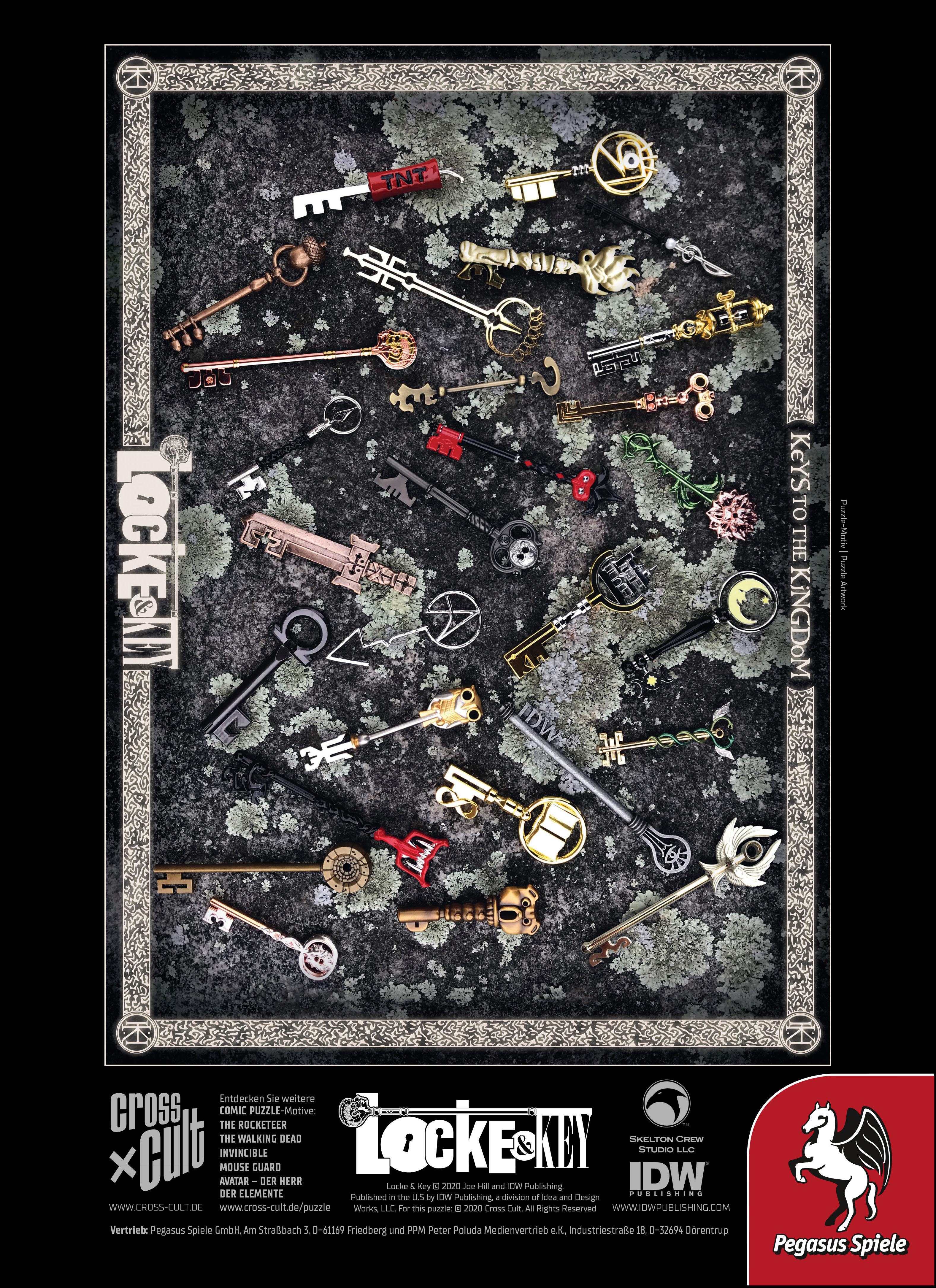 SPIELE Puzzle: Locke Mehrfarbig 1.000 zum PEGASUS Schlüssel (Die Teile & Key Königreich), Puzzle