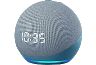 Altavoz inteligente con Alexa - Amazon Echo Dot (4ª Gen) con Reloj, Controlador de Hogar, Azul