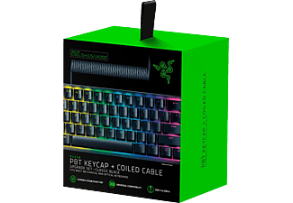 RAZER PBT Keycap + Coiled Cable Upgrade Set - Cache de touches + cordon enroulé (Noir classique)