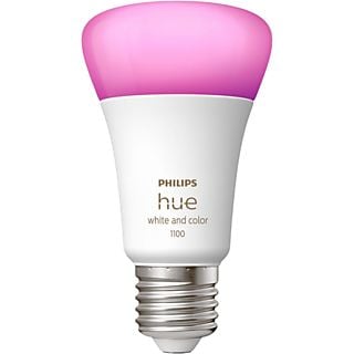 Bombilla inteligente - Philips Hue A60 E27, Luz Blanca y de Colores, 5W, Compatible con Alexa y Google Home