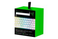 RAZER PBT Keycap + Coiled Cable Upgrade Set - Cache de touches + cordon enroulé (Mercury White)