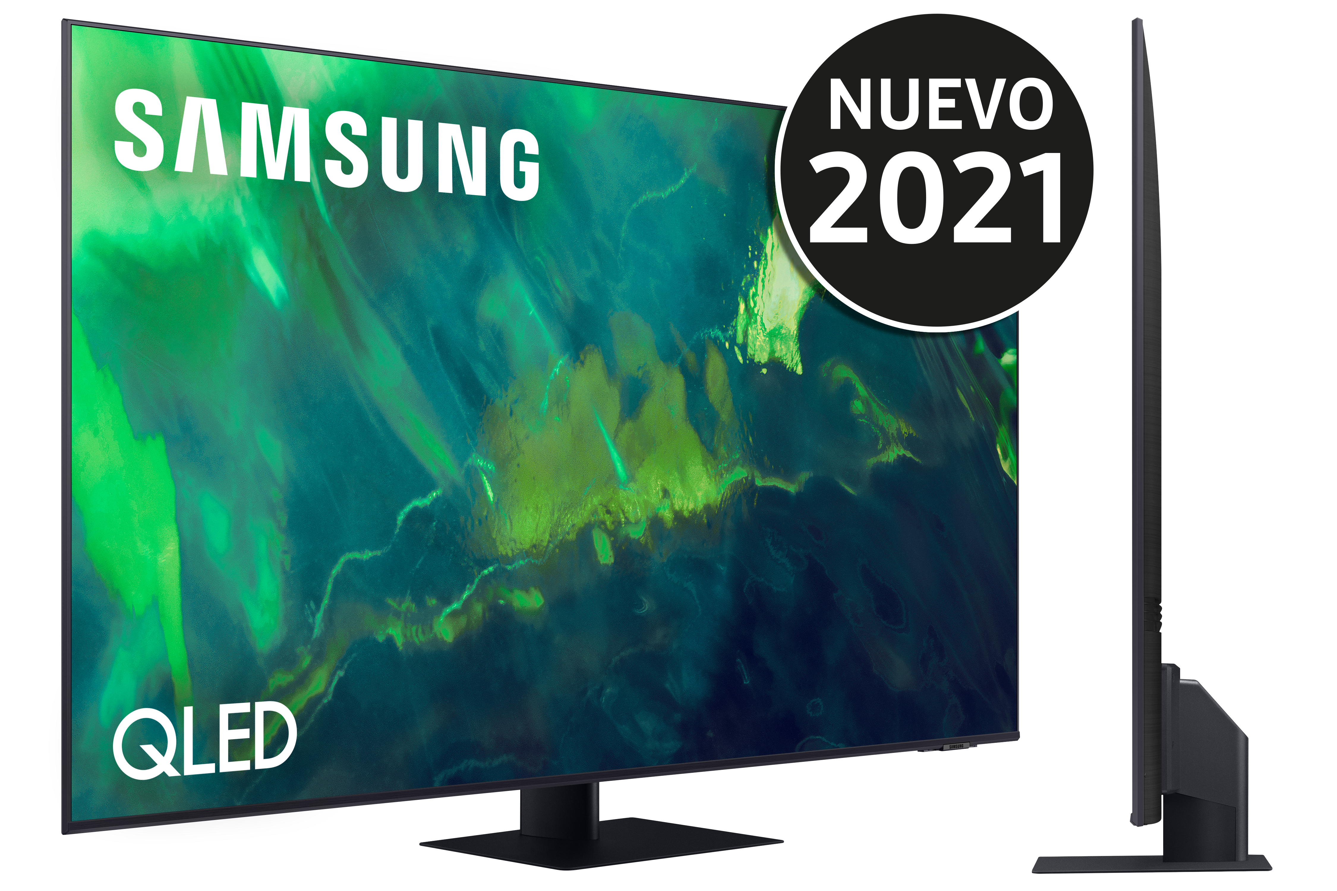 Tv Qled 138 cm 55 samsung qe55q75a procesador 4k inteligencia artificial smart 2021 55q75a de resolución uhd quantum hdr10+ wide viewing angle motion xcelerator turbo+ ots lite y alexa integrada. televisor qe55q75aatxxc 140 139 55“ qe55q75aat 1397