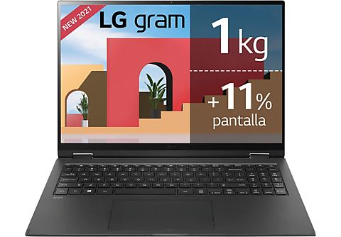 Portátil - LG Gram 16Z90P-G.AA89B, 16" WQXGA, Intel® Evo™ Core™ i7-1165G7, 32 GB RAM, 1 TB SSD, Iris® Xe, W11