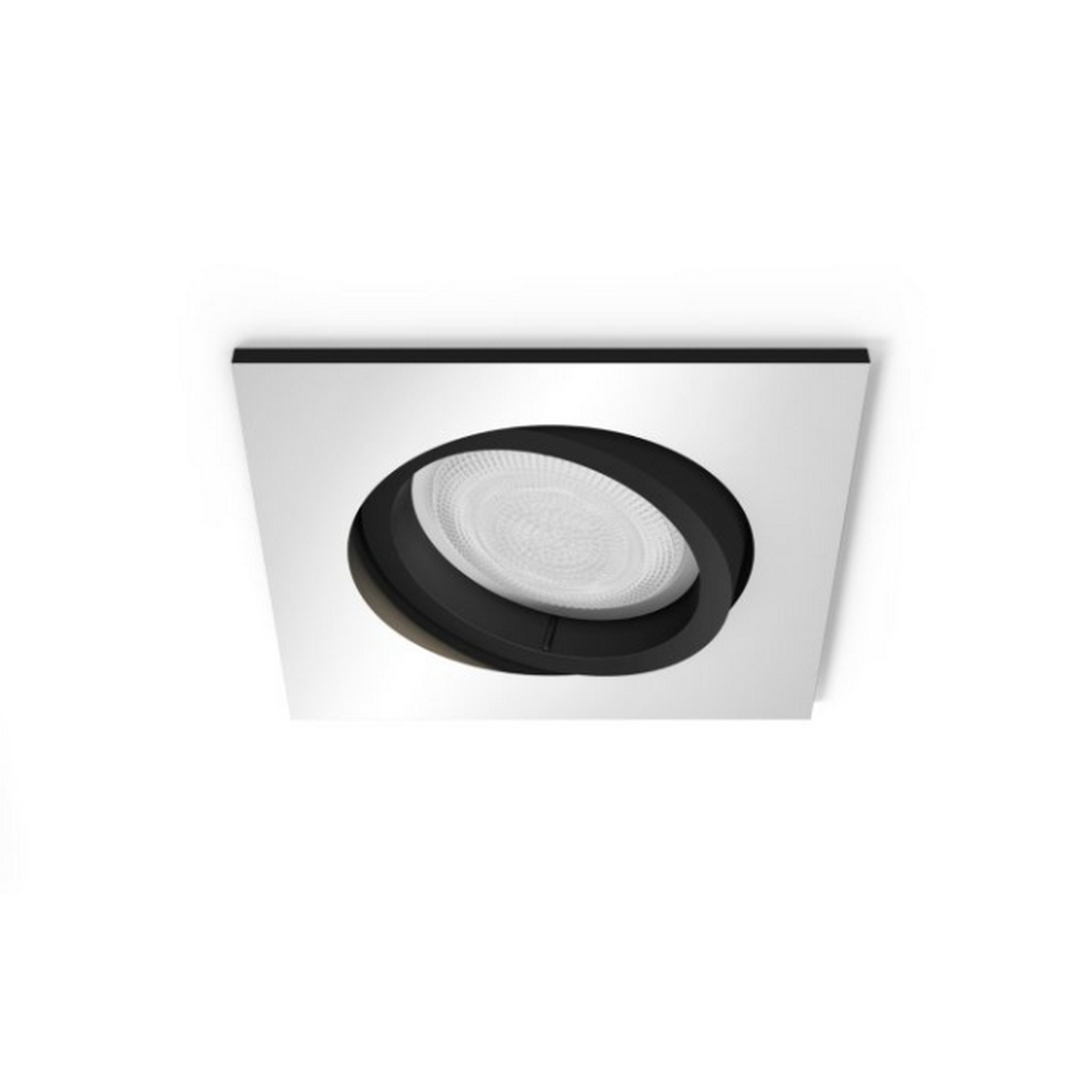 Lámpara inteligente - Philips Hue Milliskin, Foco Empotrable LED Inteligente, Alexa y Google Home, Aluminio