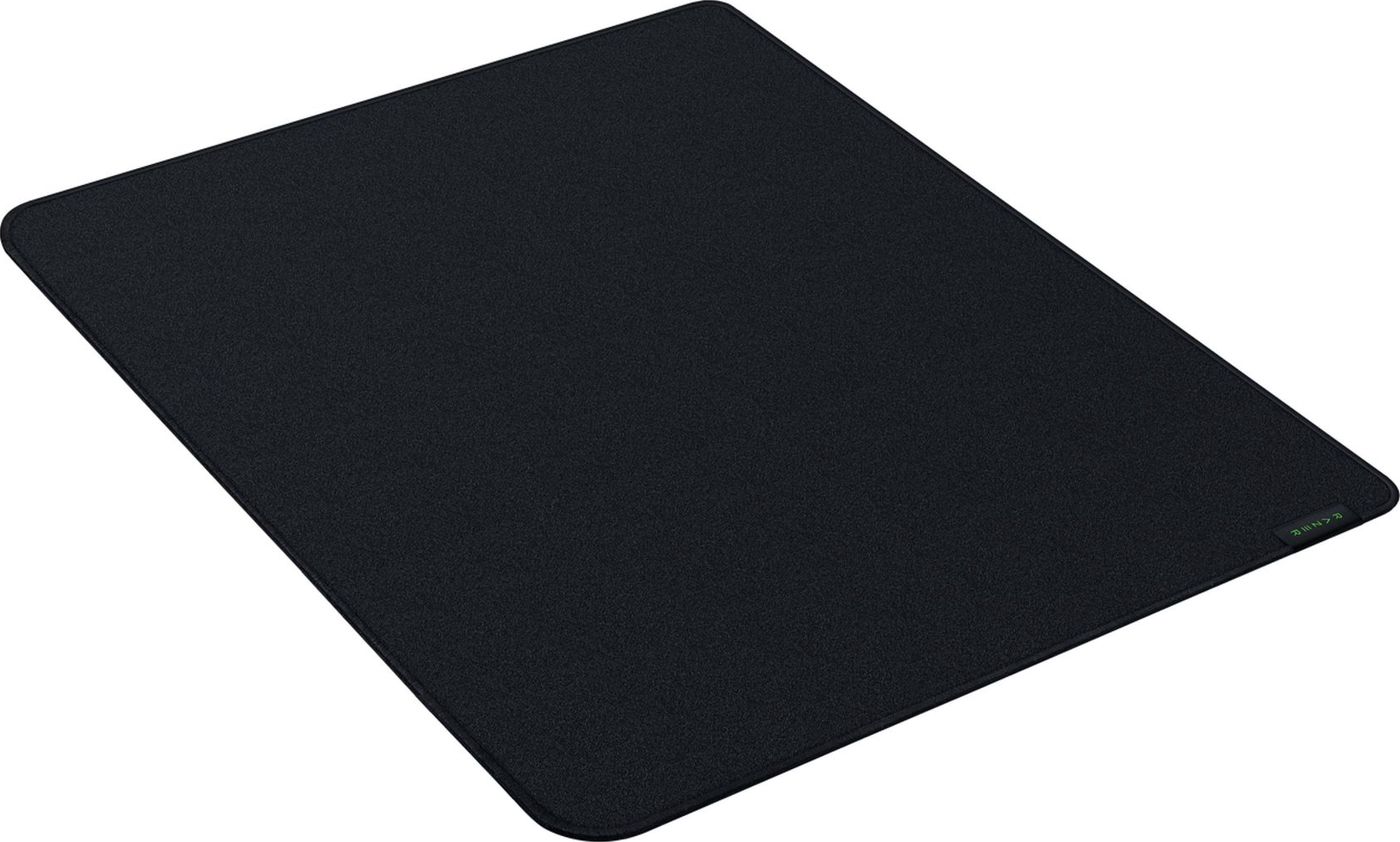 Tapis de souris noir avec surface texturée, logo Razer.