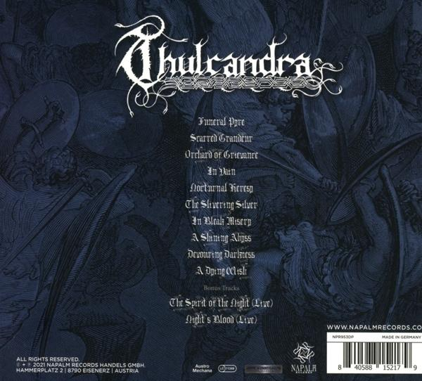 Albumcover von Thulcandra mit Albumname und Songtiteln.