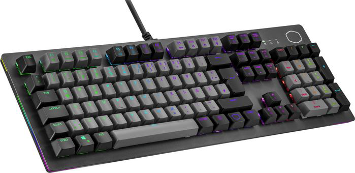 COOLER MASTER CK352 LK Red Switch [Swiss Layout] - Clavier de jeu, Filaire, QWERTZ, Full size, Mechanical, Space Gray