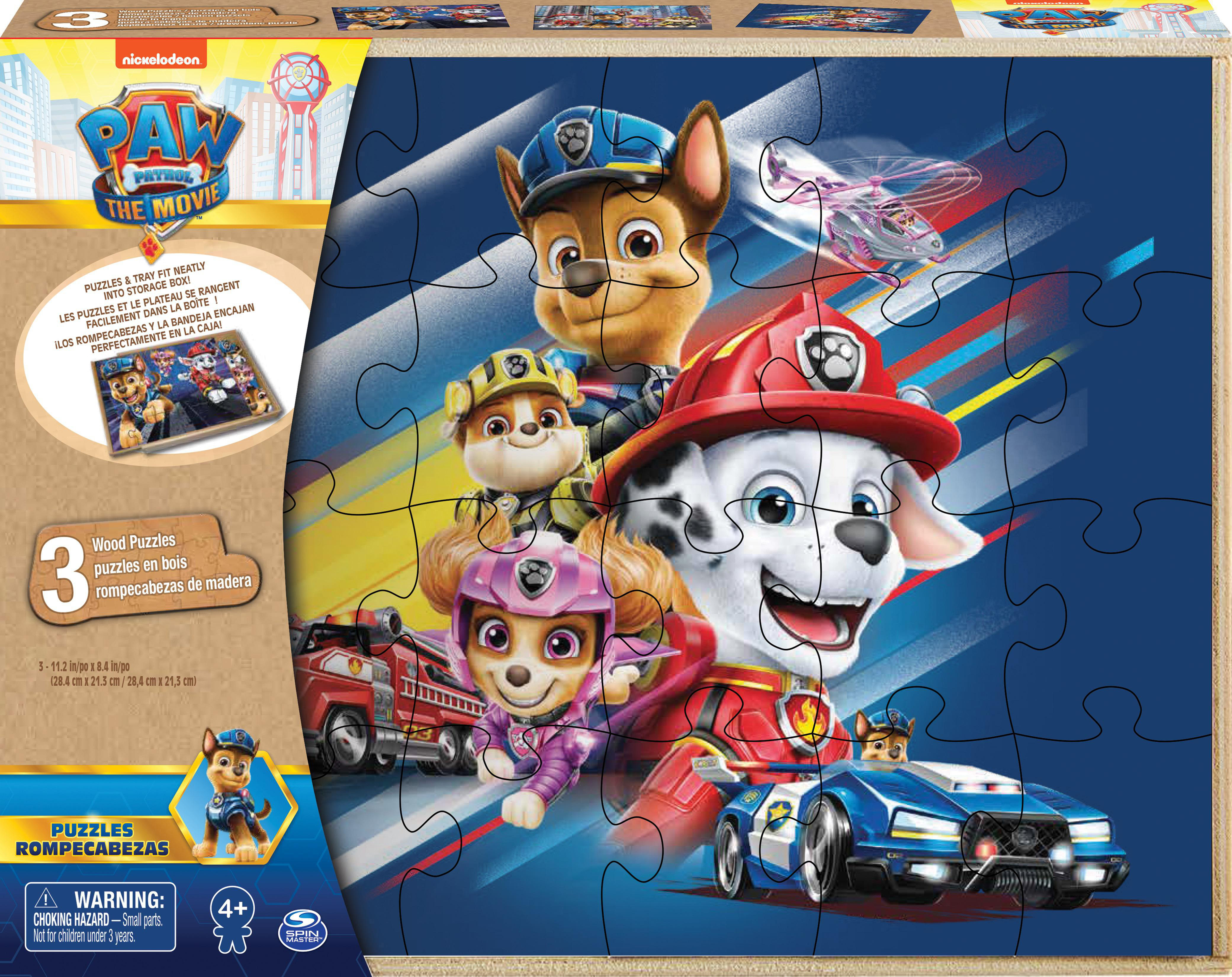 Puzzle Patrol 3er-Set Paw Holzpuzzle Mehrfarbig MASTER Movie SPIN