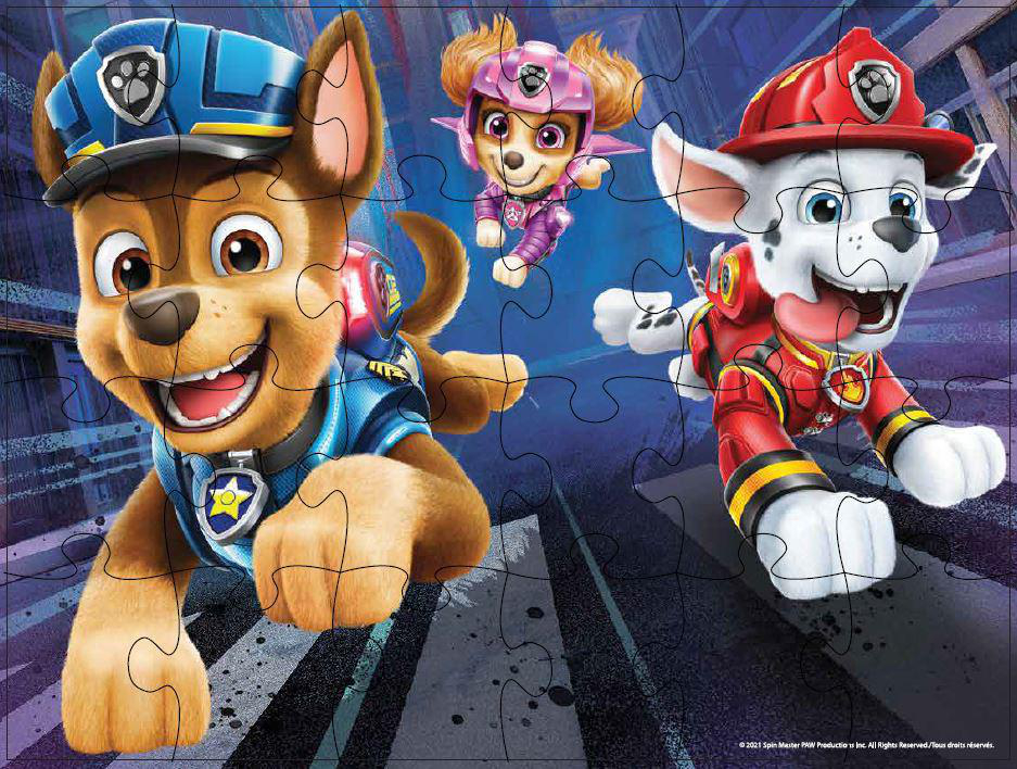 SPIN MASTER Paw 3er-Set Movie Holzpuzzle Patrol Mehrfarbig Puzzle