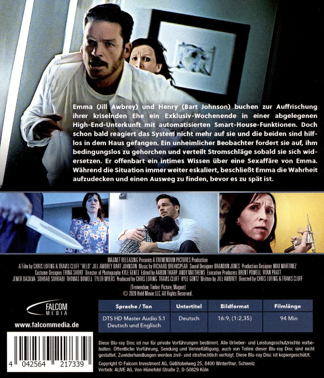Eine DVD-Hülle mit Text, Bildern und einem Slogan für einen Film.