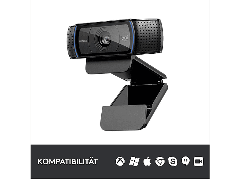 Logitech HD Pro C920 Full HD-Webcam 1920 x 1080 Pixel Klemm-Halterung — Foto 5 von 6