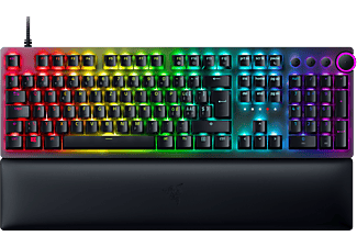 RAZER Huntsman V2 (CH) Purple Switch - Tastiera da gioco, Connessione con cavo, QWERTZ, Full size, Opto-Mechanical, Razer Clicky Optical Switch (Purple), Nero