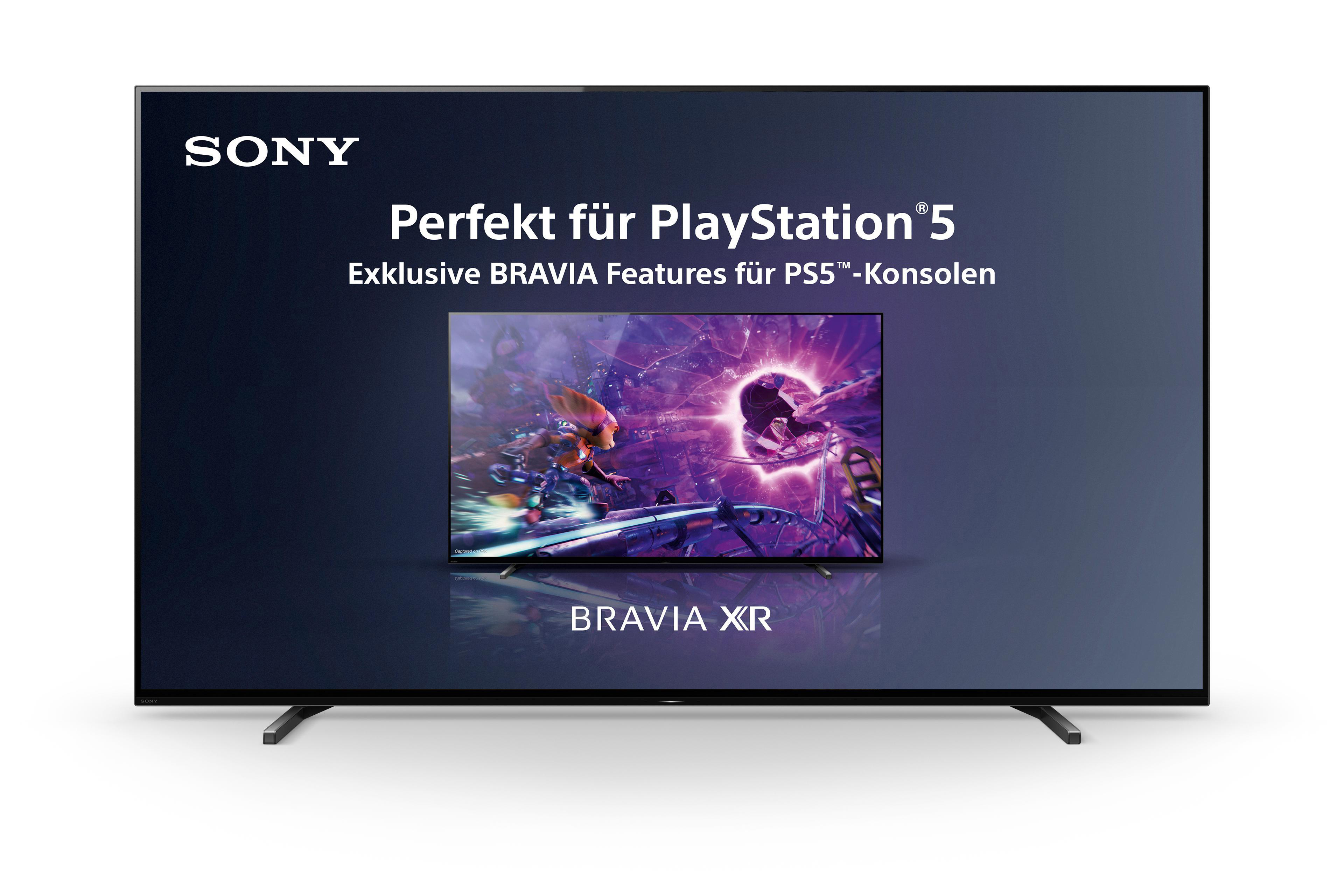 SONY XR-55A80J OLED TV (Flat, 55 Zoll / 139 cm, OLED 4K, SMART TV, Google TV)