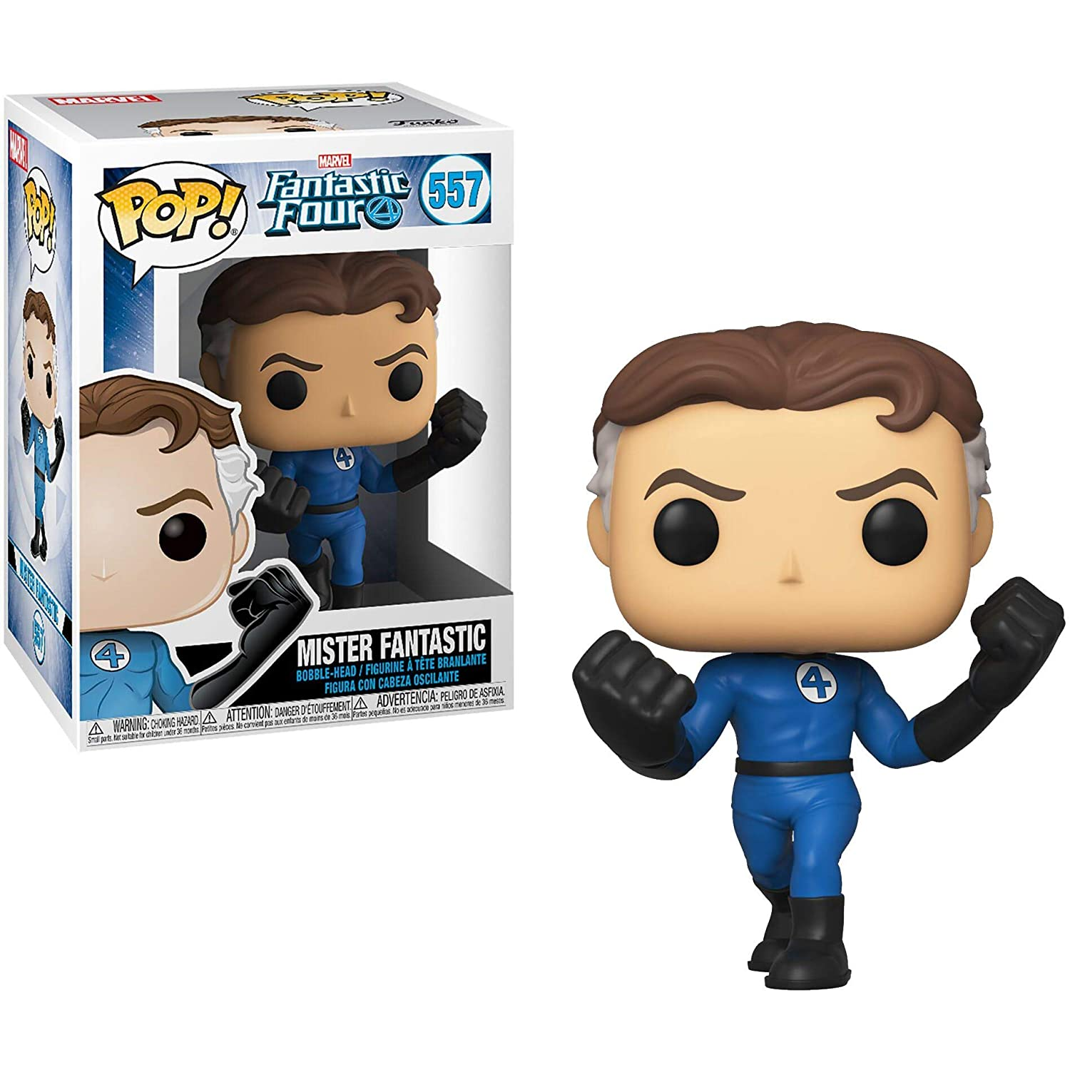Figura Funko Pop! - Marvel: Fantastic Four Mister Fantastic , Vinilo, 9 cm, Multicolor