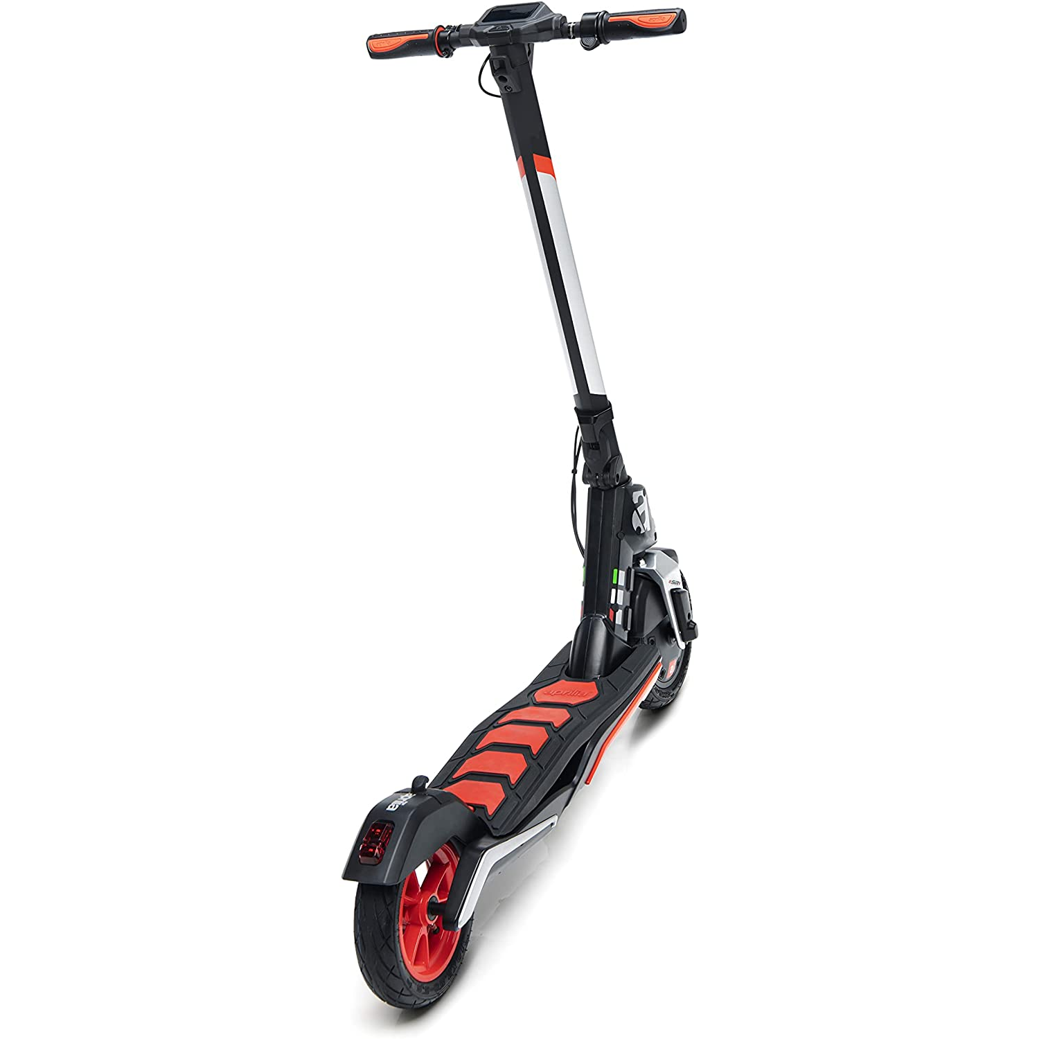 Patinete eléctrico - Aprilia eSR1, 350 W, 100 kg, Vel. 25km/h, 25 km autonomía, Plegable, Pantalla, Negro/Rojo