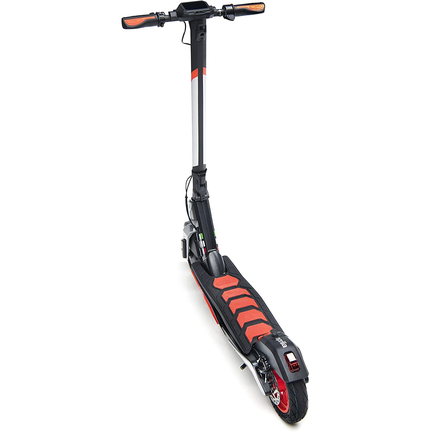 Patinete eléctrico - Aprilia eSR1, 350 W, 100 kg, Vel. 25km/h, 25 km autonomía, Plegable, Pantalla, Negro/Rojo