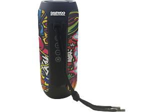Altavoz inalámbrico - Daewoo DBT-15 Graffiti, True Wireless Stereo, 10 W, BT, Radio FM, MicroSD, Graffiti
