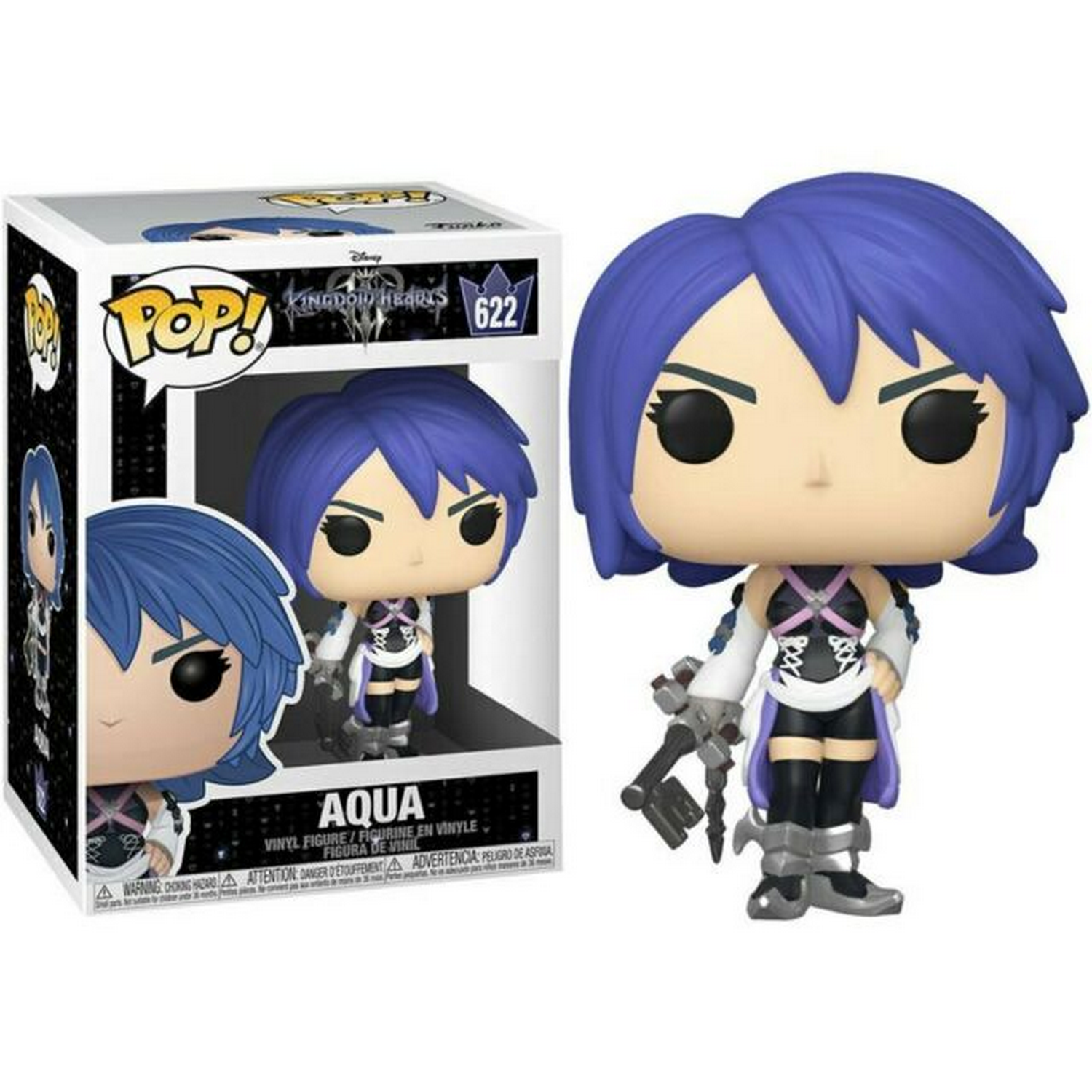 Figura Funko Pop! - Kingdom Hearts 3: Aqua, Altura de 9.5 cm, Vinilo