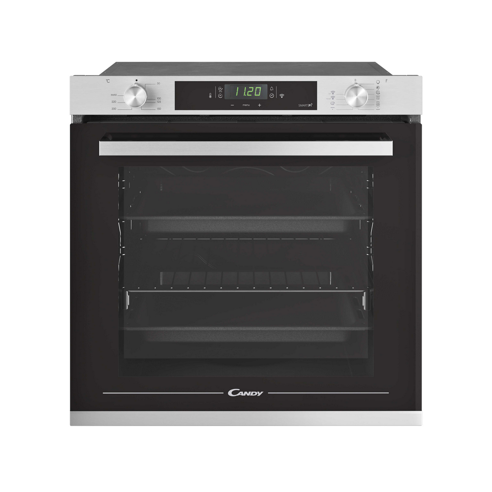 Horno - Candy New Timeless FCXP825X E0/E, 80l, Multifunción, 65cm, WIFI, Puerta doble cristal, Inox