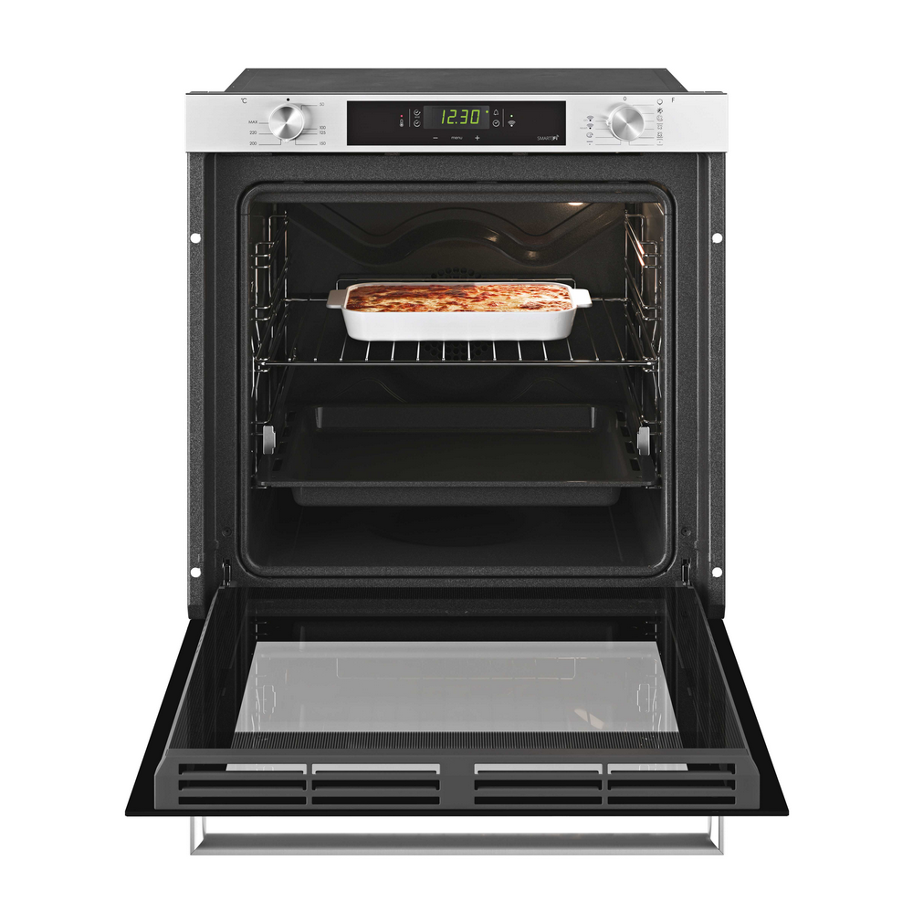 Horno - Candy New Timeless FCXP825X E0/E, 80l, Multifunción, 65cm, WIFI, Puerta doble cristal, Inox