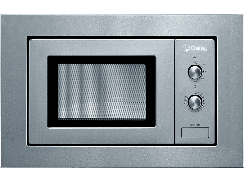 Microondas integrable - Balay 3WMX1918X, Potencia 800W, 5 niveles, 17 L, Inox