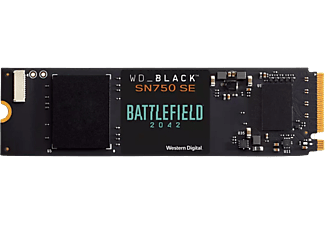 Disco duro SSD interno 1 TB - WD_Black SN750 SE NVMe SSD, Con Código para PC de Battlefield 2042, 3600 MB/s, Negro