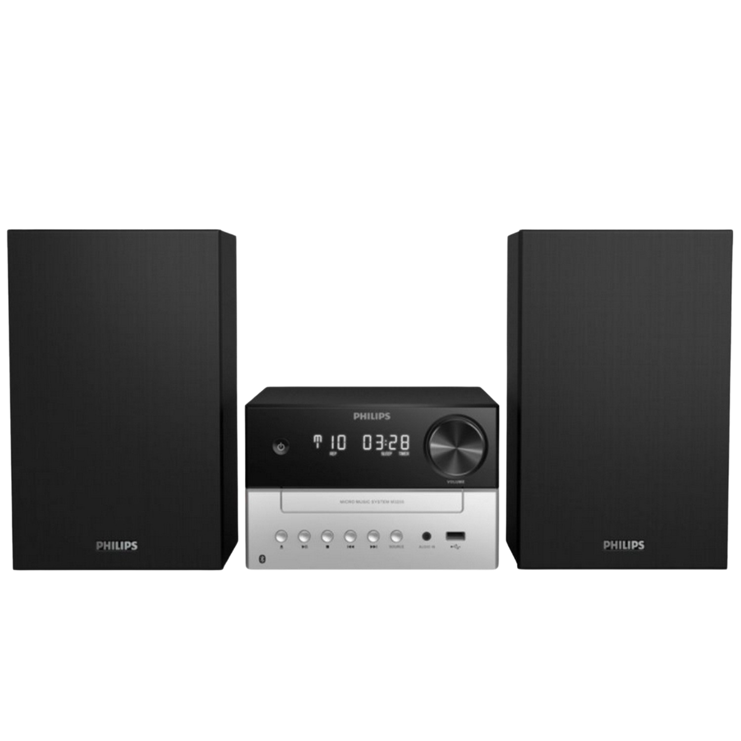 Phillips Audio M320512 minicadena cd y usb bluetooth radio fm mp3cd puerto para carga 18 altavoces bass reflex control digital del sonido modelo 20202021 microcadena philips tam3205 tam320512 cadena uso dom mp3 3 18w