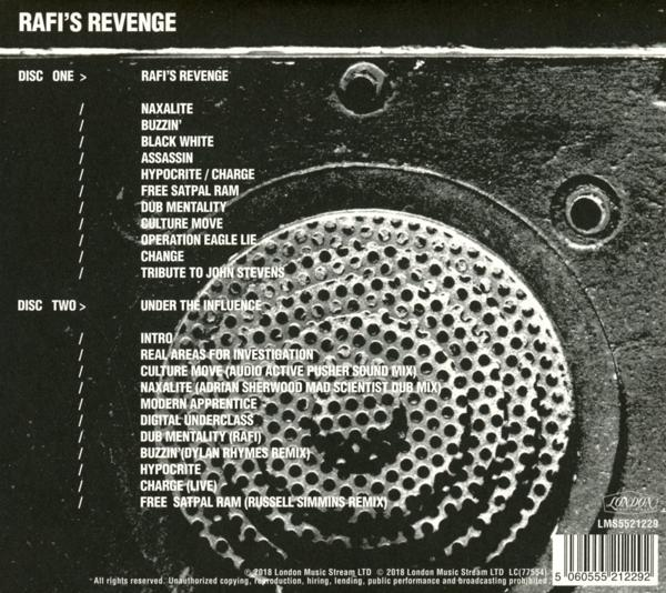 Achterkant van een cd-hoesje met tracklist en credits.