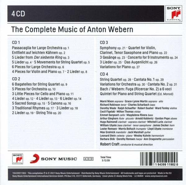 Rückseite einer CD-Hülle, listet den Inhalt von 4 CDs mit Künstler- und Songinformationen auf.