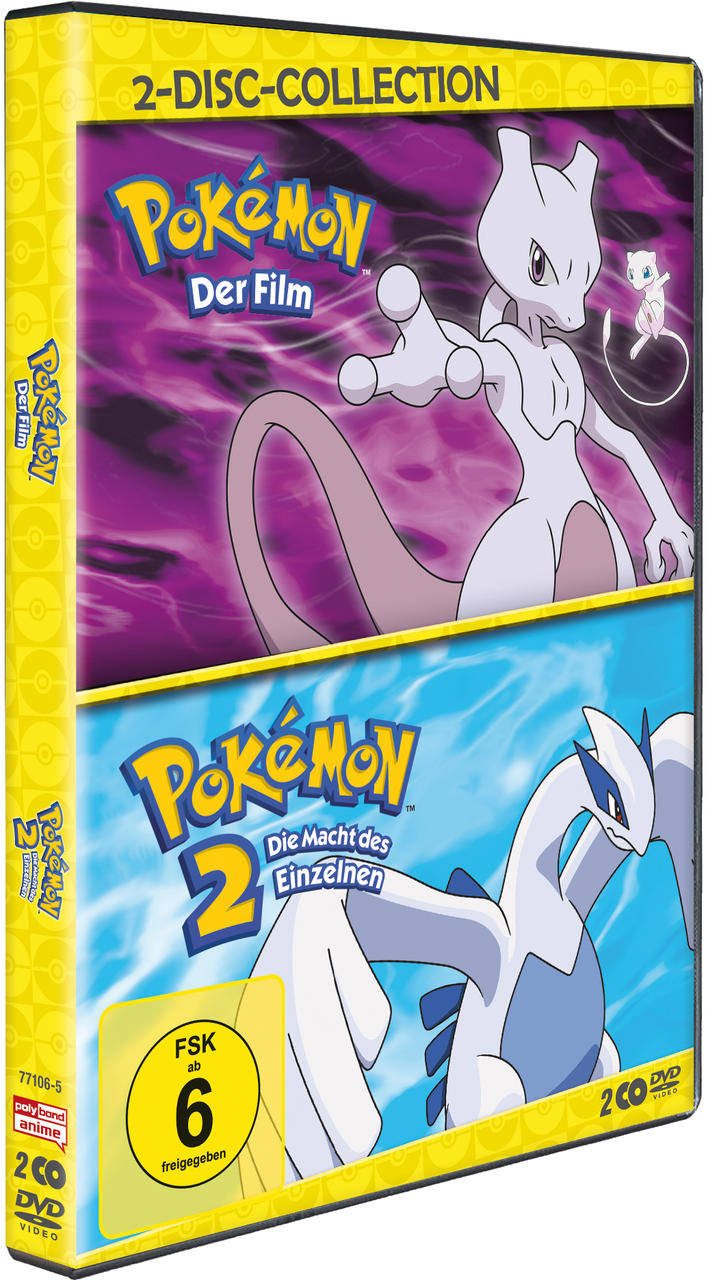 DVD-Box-Set mit zwei Pokémon-Filmen, mit Mewtwo und Lugia.