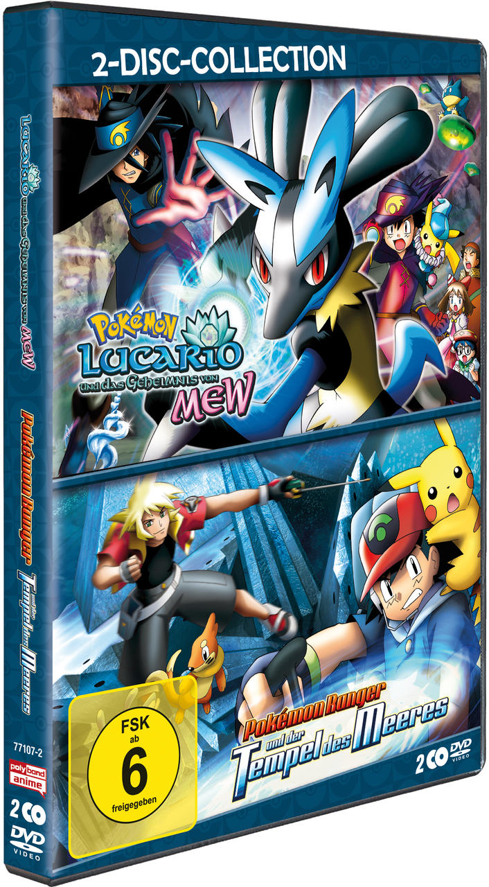 DVD-Box-Set mit zwei Pokémon-Filmen. Anime-Charaktere und -Titel sind sichtbar.