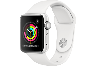 APPLE Watch Series 3 38 mm - Smartwatch (Bracciale: Bianco / Cassa: Argento)