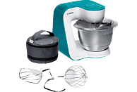 BOSCH MUM54D00 Küchenmaschine Weiß/Dynamicblau (Rührschüsselkapazität: 3,9 Liter, 900 Watt)