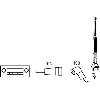 HAMA Stecker Antennen-Adapter auf ISO Kupplung DIN