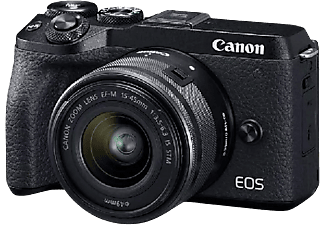 Cámara EVIL - Canon EOS M6 Mark II, CMOS 32.5 MP, Vídeo 4K, DIGIC 8 + Objetivo EF-M 15-45 f/3.5-6.3 IS STM