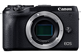 Cámara EVIL - Canon EOS M6 Mark II (Cuerpo), CMOS 32.5 MP, Vídeo 4K, DIGIC 8, HDMI, Bluetooth, Wi-Fi, Negro