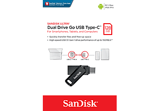 SANDISK Ultra Dual Drive Go USB Type-C Flash Drive 128 GB Taşınabilir USB Bellek Siyah_3