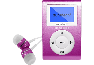 Reproductor MP3 - Sunstech Dedalo III, 8GB, 4h Autonomía, Radio FM, Rosa