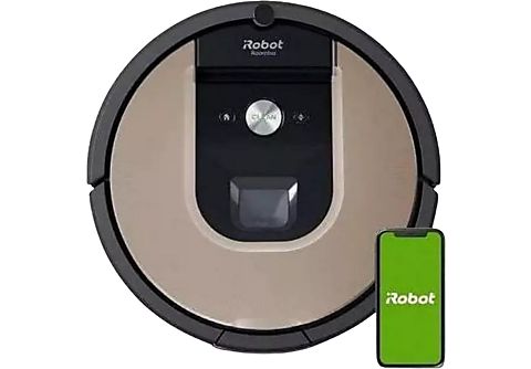Robot aspirador - iRobot Roomba 974, 33 W, Wi-Fi, Autonomía 90 min, 0.6 l, 61 dB, Oro