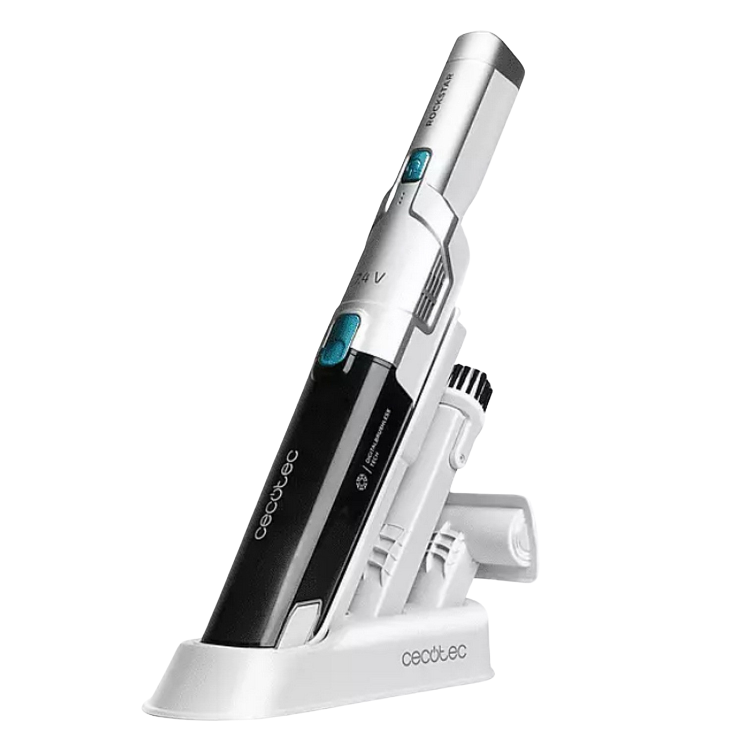 Aspirador de mano - Cecotec Conga Rockstar Micro 6000, 90W, 0.1 l, 2000 mAh, 7.4V, Blanco