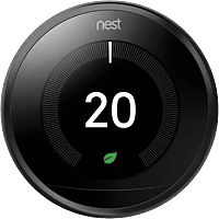 Termostato - Google Nest T3028IT Learning Thermostat 3ª generación, Pantalla grande, WiFi, Automático, Negro