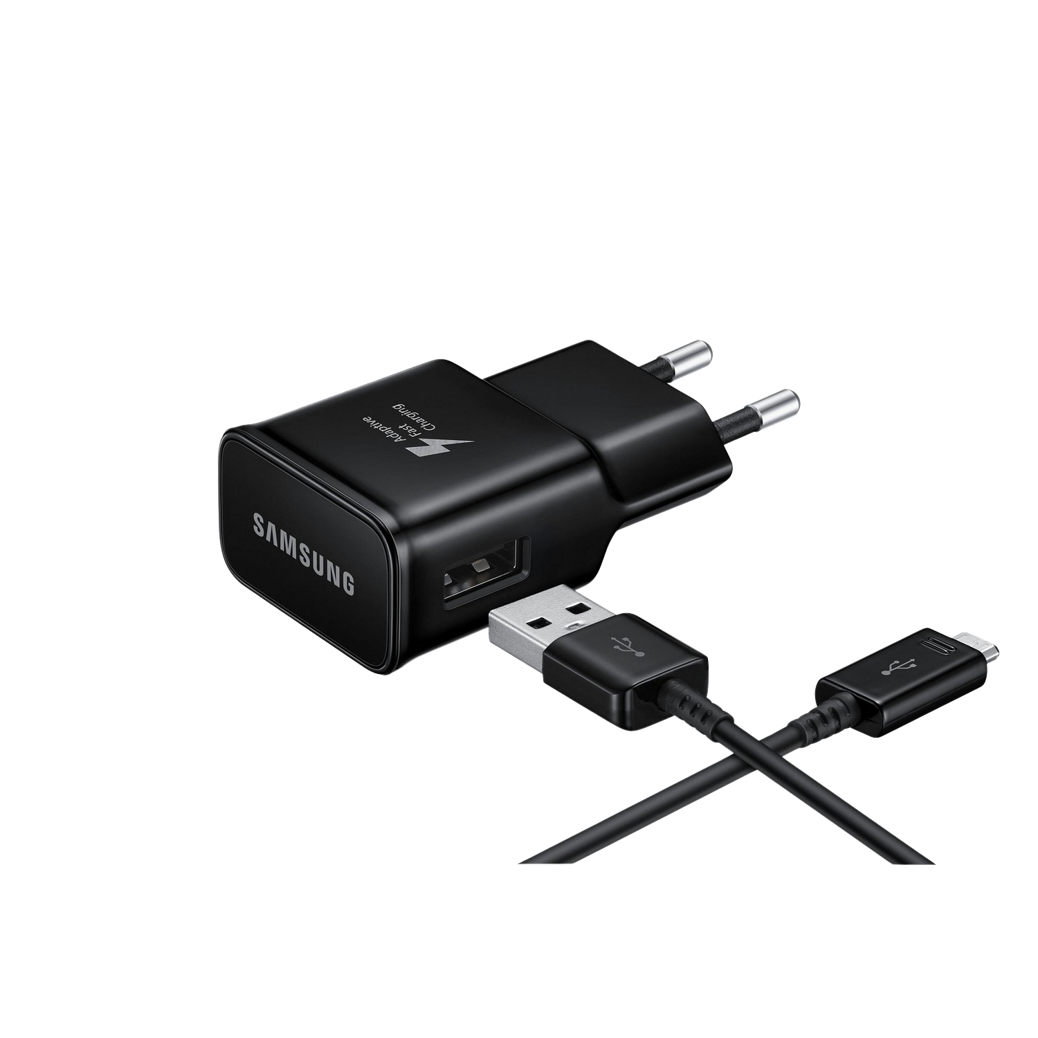 Cargador - Samsung EP-TA20, Cable USB-C 1,67A, Carga rápida, Negro