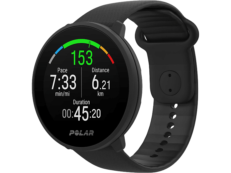 Reloj deportivo - Polar Unite, Bluetooth, Resistente al agua, Táctil, Control sueño, Notificaciones, Negro