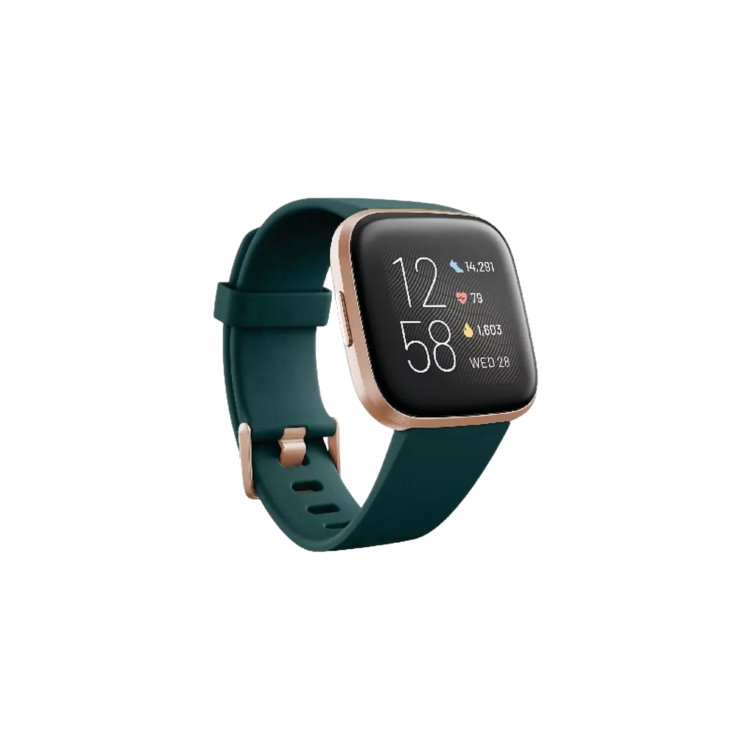 Fitbit Versa 2 nfc exclusive edition esmeraldarosa cobre smartwatch reloj deportivo oro rosa verde gps sumergible 15 modos ejercicio del sueño especial bluetooth hasta 5 autonomía salud y forma con alexa integrada inteligente 355 1.4