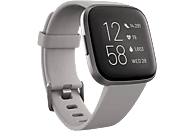 Smartwatch - Fitbit Versa 2, Gris niebla, GPS, Sumergible, 15 modos de ejercicio, Análisis del sueño